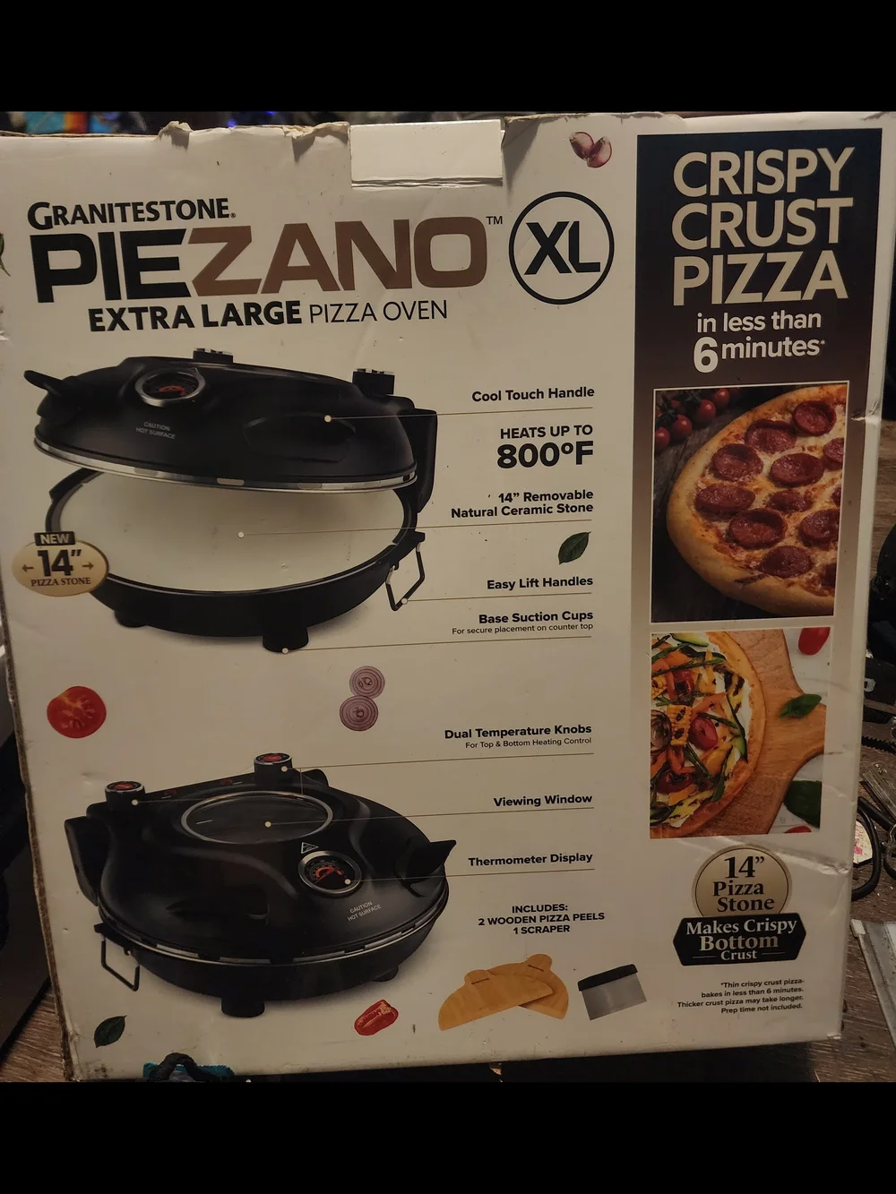 Ezano XL Black Extra Large Pizza Oven